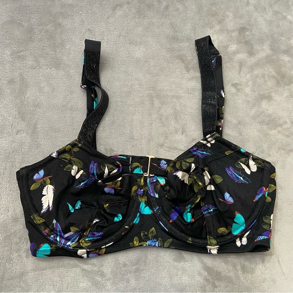 New! Victoria's Secret Electric Butterflies Shine Strap Bikini Top 4622 - Picture 4 of 9